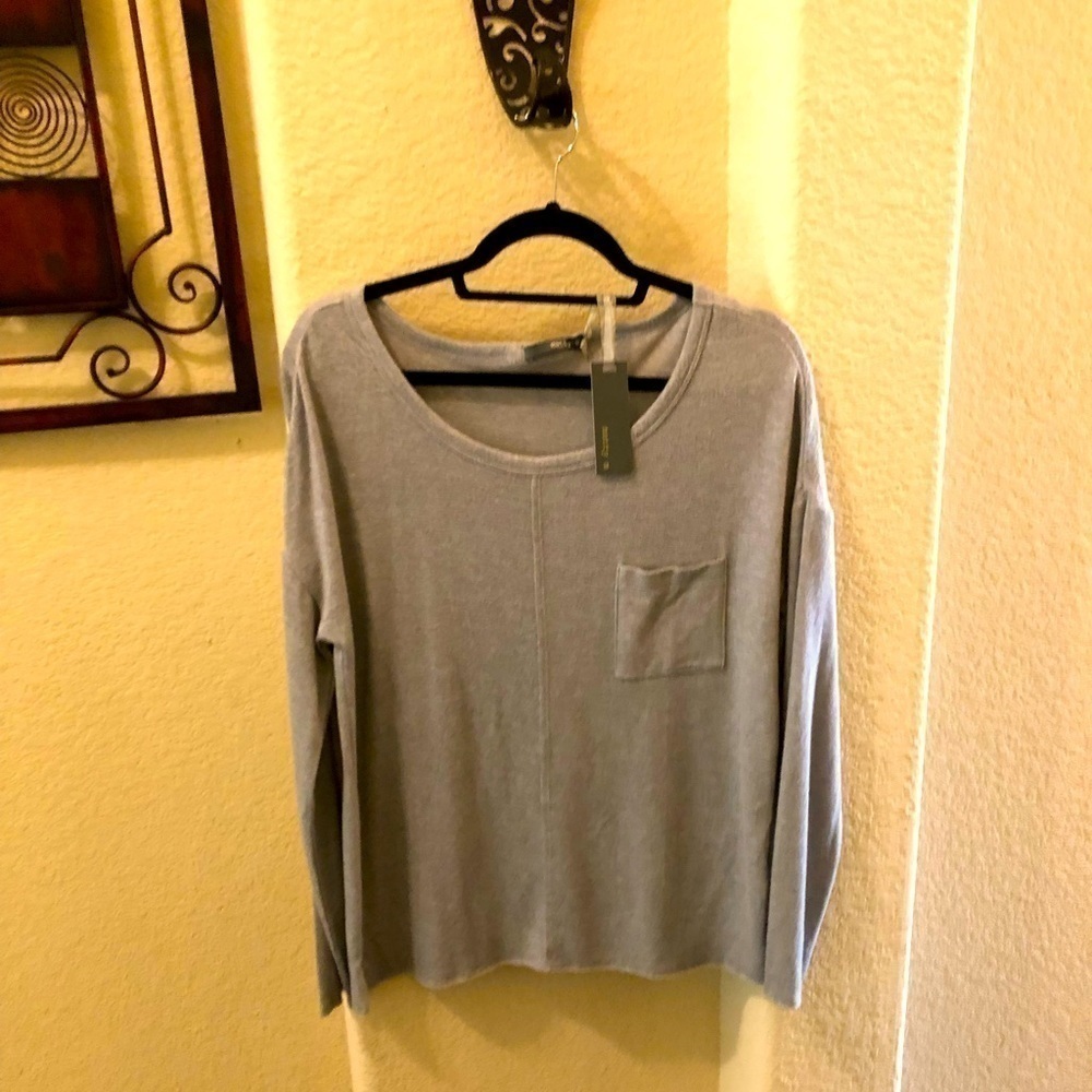 Matty M Heather Grey Top Sweater